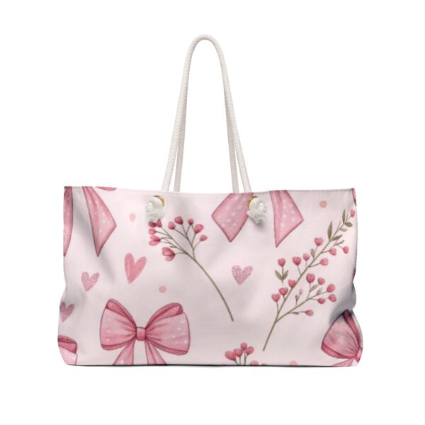 Charming Floral Weekender Bag - Ideal for Travel, Weekend Getaways, Spa Days, Gifts for Her, Cute Tote for Moms - Image 2