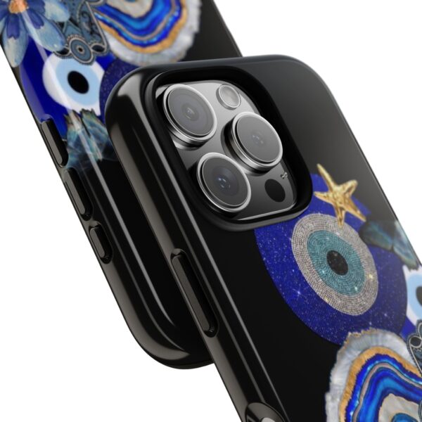 Blue Evil Eye Phone Case, Protective Phone Cover, Unique Phone Accessory, Gift for Her, Bohemian Style Case - Image 14