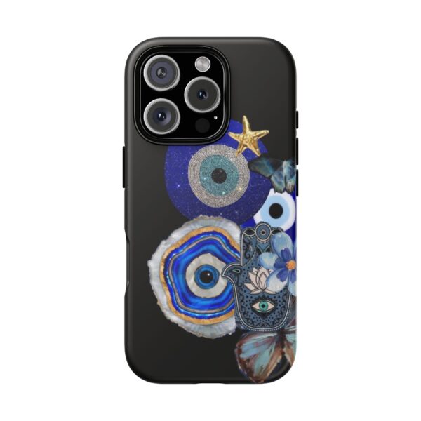 Blue Evil Eye Phone Case, Protective Phone Cover, Unique Phone Accessory, Gift for Her, Bohemian Style Case - Image 16