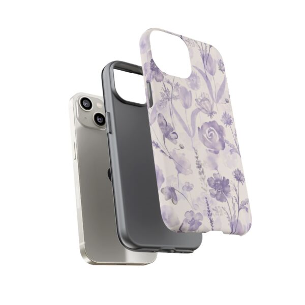 Floral Phone Case, Tough Cases with Purple Flowers, Protective Skin for iPhone, Trendy Accessory, Flower Power Style - Image 7
