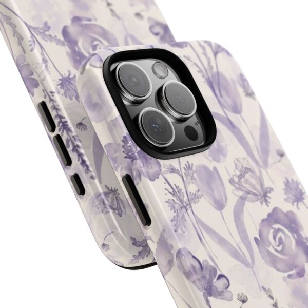 Floral Phone Case, Tough Cases with Purple Flowers, Protective Skin for iPhone, Trendy Accessory, Flower Power Style - Image 61