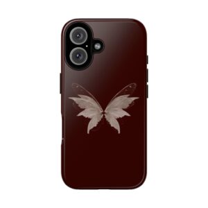 Elegant Butterfly Phone Case, Tough Phone Cover, Floral Accessories, Gift for Her, Butterfly Lover, Nature-Inspired Decor