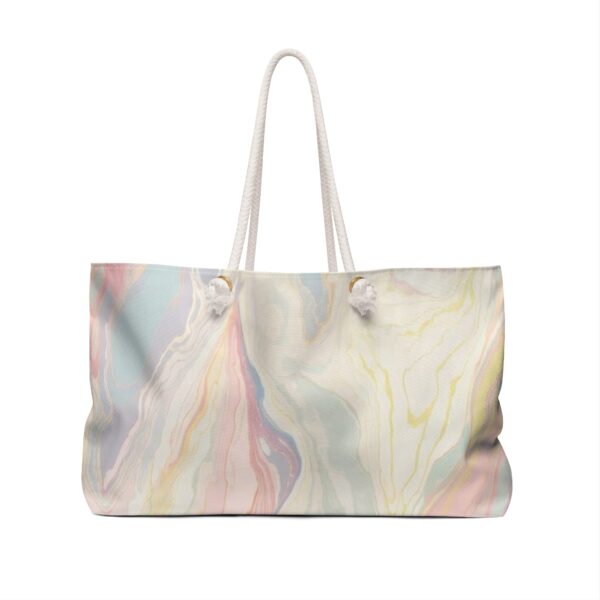 Chic Marble Weekender Bag, Stylish Travel Tote, Large Beach Bag, Personal Gym Holdall, Perfect for Getaways, Gifts for Her - Image 2