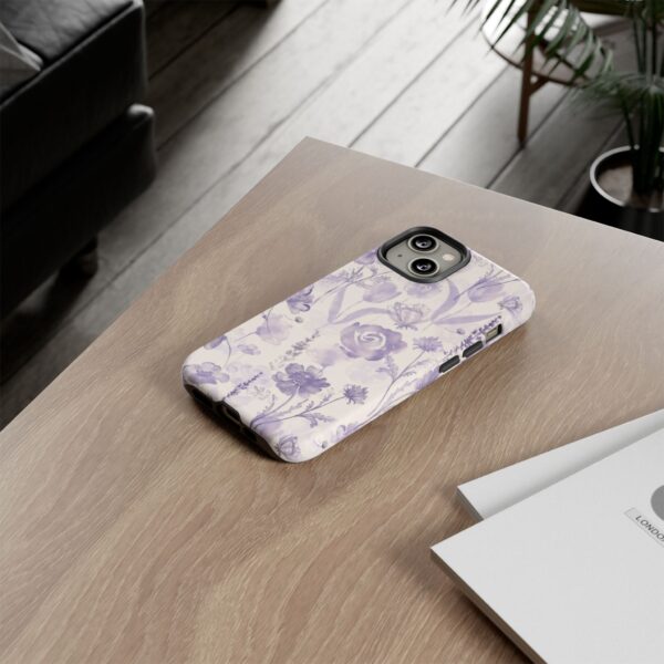Floral Phone Case, Tough Cases with Purple Flowers, Protective Skin for iPhone, Trendy Accessory, Flower Power Style - Image 8