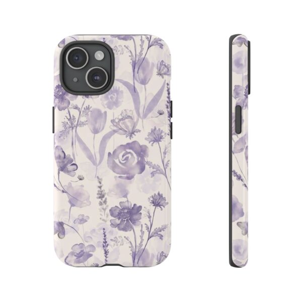Floral Phone Case, Tough Cases with Purple Flowers, Protective Skin for iPhone, Trendy Accessory, Flower Power Style - Image 33