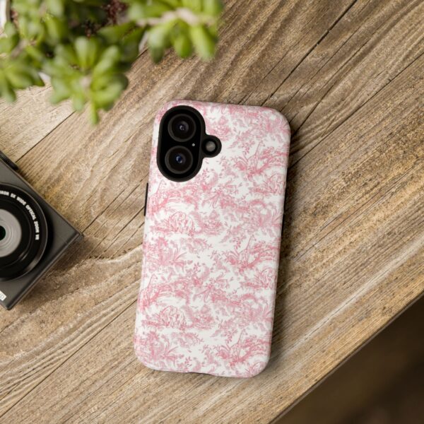 Floral Tough Phone Case - Pink Botanical Design, iPhone Cover, Protective Case, Gift for Her, Trendy Accessories - Image 8