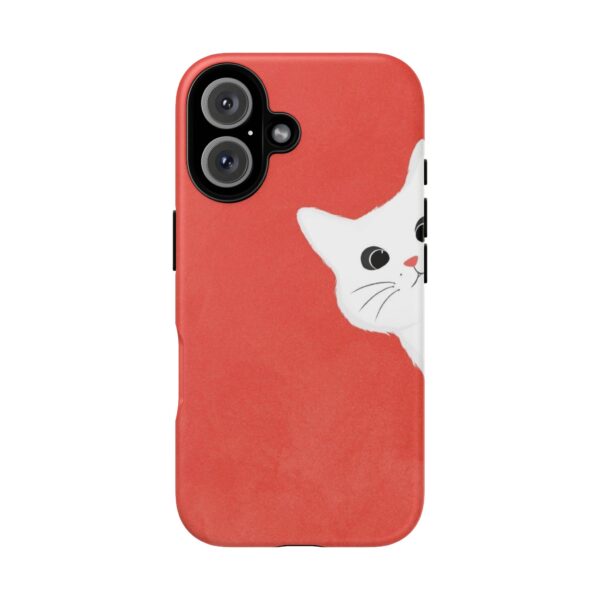 Cute Cat Phone Case, Tough Cat Case, Pet Lover Gift, Red Cat Protection, Fun Animal Phone Cover, Unique Kitty Design - Image 4
