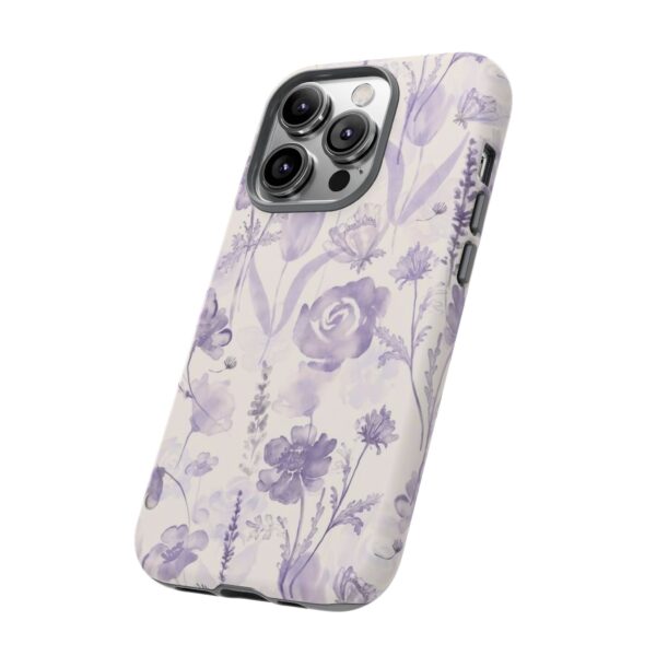 Floral Phone Case, Tough Cases with Purple Flowers, Protective Skin for iPhone, Trendy Accessory, Flower Power Style - Image 14