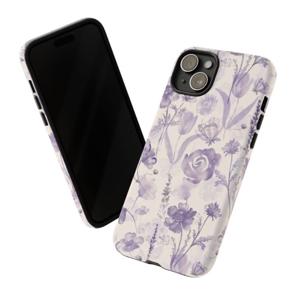 Floral Phone Case, Tough Cases with Purple Flowers, Protective Skin for iPhone, Trendy Accessory, Flower Power Style - Image 40