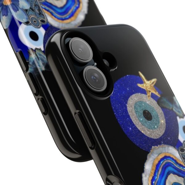 Blue Evil Eye Phone Case, Protective Phone Cover, Unique Phone Accessory, Gift for Her, Bohemian Style Case - Image 2