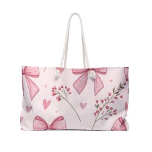 Charming Floral Weekender Bag - Ideal for Travel, Weekend Getaways, Spa Days, Gifts for Her, Cute Tote for Moms