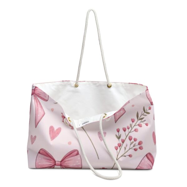 Charming Floral Weekender Bag - Ideal for Travel, Weekend Getaways, Spa Days, Gifts for Her, Cute Tote for Moms - Image 3