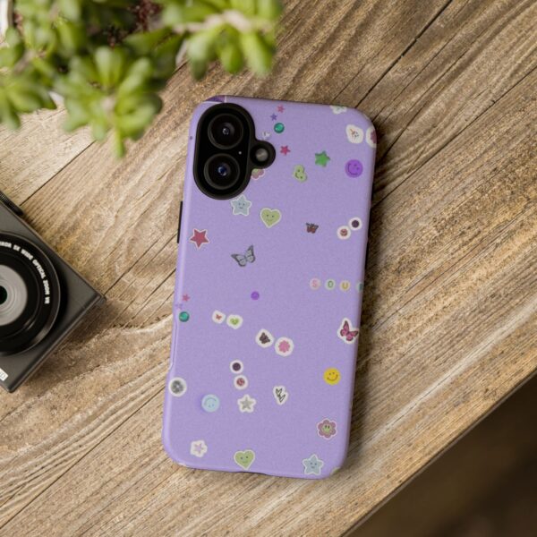 Purple Sticker Phone Case, Tough Phone Cover, Cute Gift for Teens, Fun Cell Phone Accessory, Aesthetic Phone Protector - Image 27
