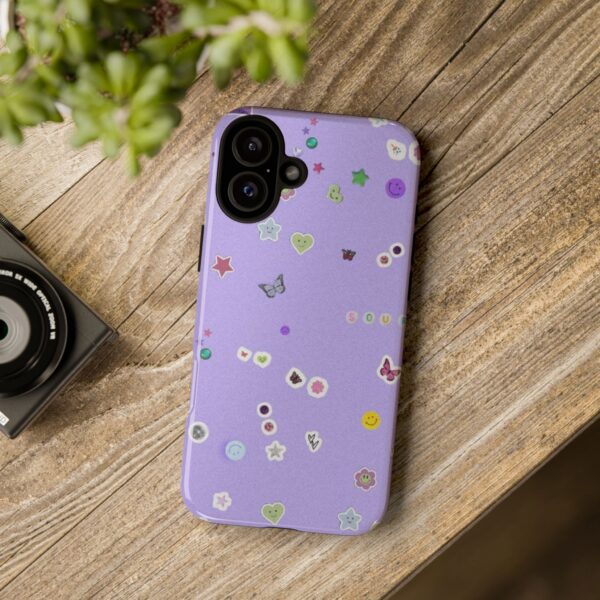 Purple Sticker Phone Case, Tough Phone Cover, Cute Gift for Teens, Fun Cell Phone Accessory, Aesthetic Phone Protector - Image 24