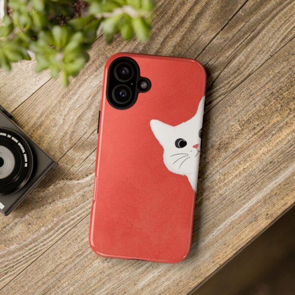 Cute Cat Phone Case, Tough Cat Case, Pet Lover Gift, Red Cat Protection, Fun Animal Phone Cover, Unique Kitty Design - Image 9