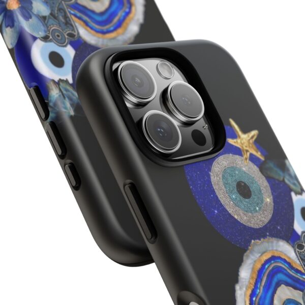 Blue Evil Eye Phone Case, Protective Phone Cover, Unique Phone Accessory, Gift for Her, Bohemian Style Case - Image 17