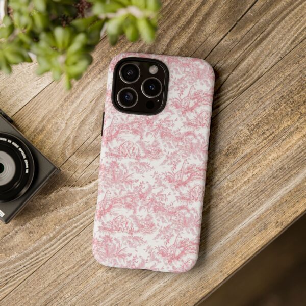 Floral Tough Phone Case - Pink Botanical Design, iPhone Cover, Protective Case, Gift for Her, Trendy Accessories - Image 32