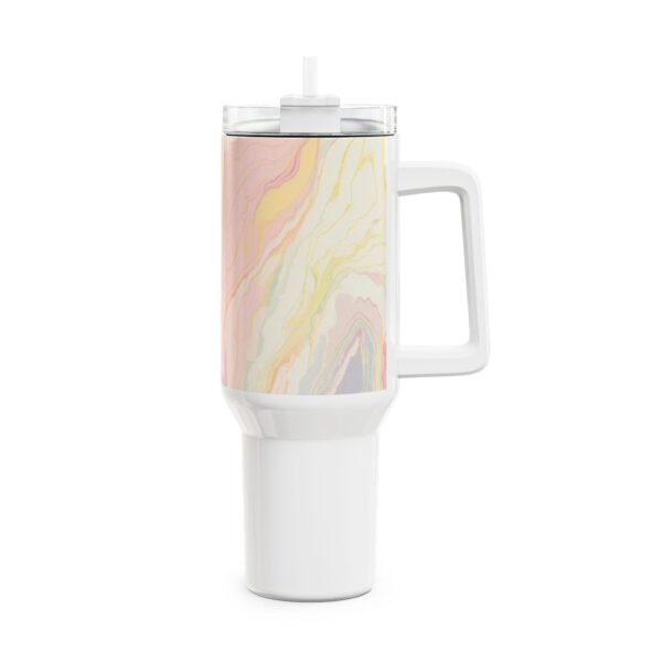Colorful Marble 40oz Tumbler - Insulated Drinkware, Travel Mug, Gift for Her, Summer Hydration, Eco-Friendly Beverage Container - Image 4